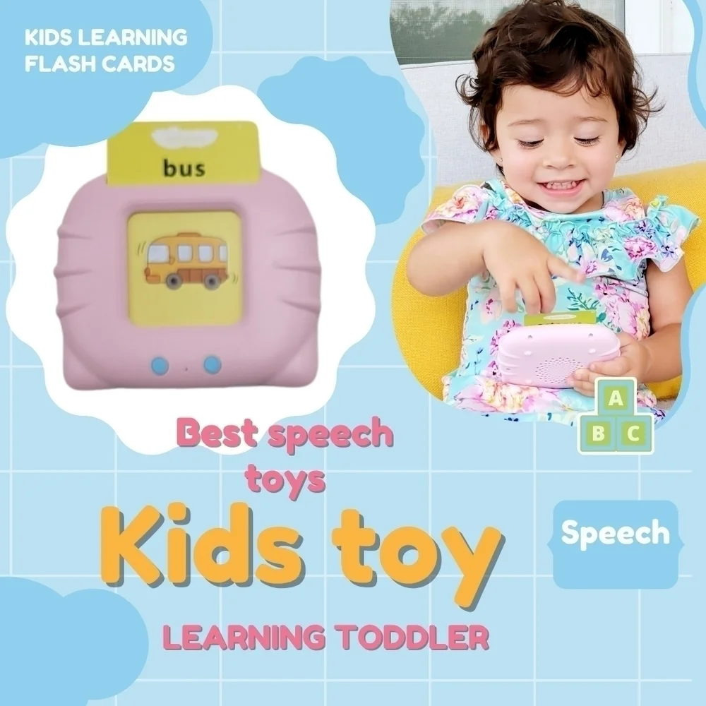 Card‎ Early Educational Device blue and pink colors educational toys.